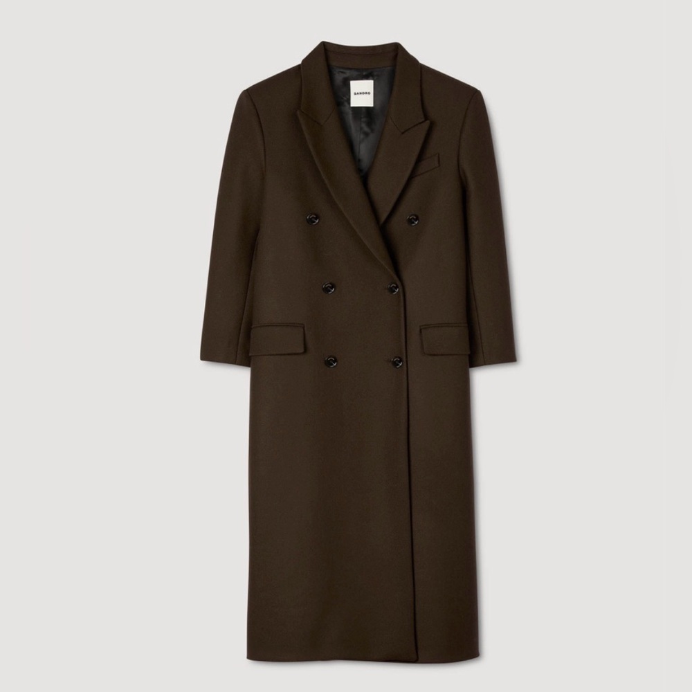 Sandro Brown Wool Coat NWT